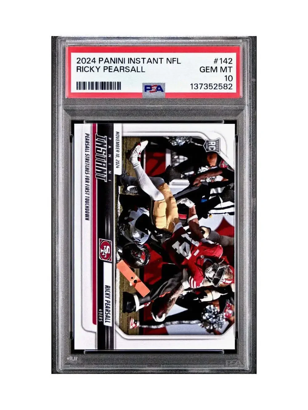 Ricky Pearsall Rookie 2024 Panini Instant NFL #142 PSA 10 Gem Mint